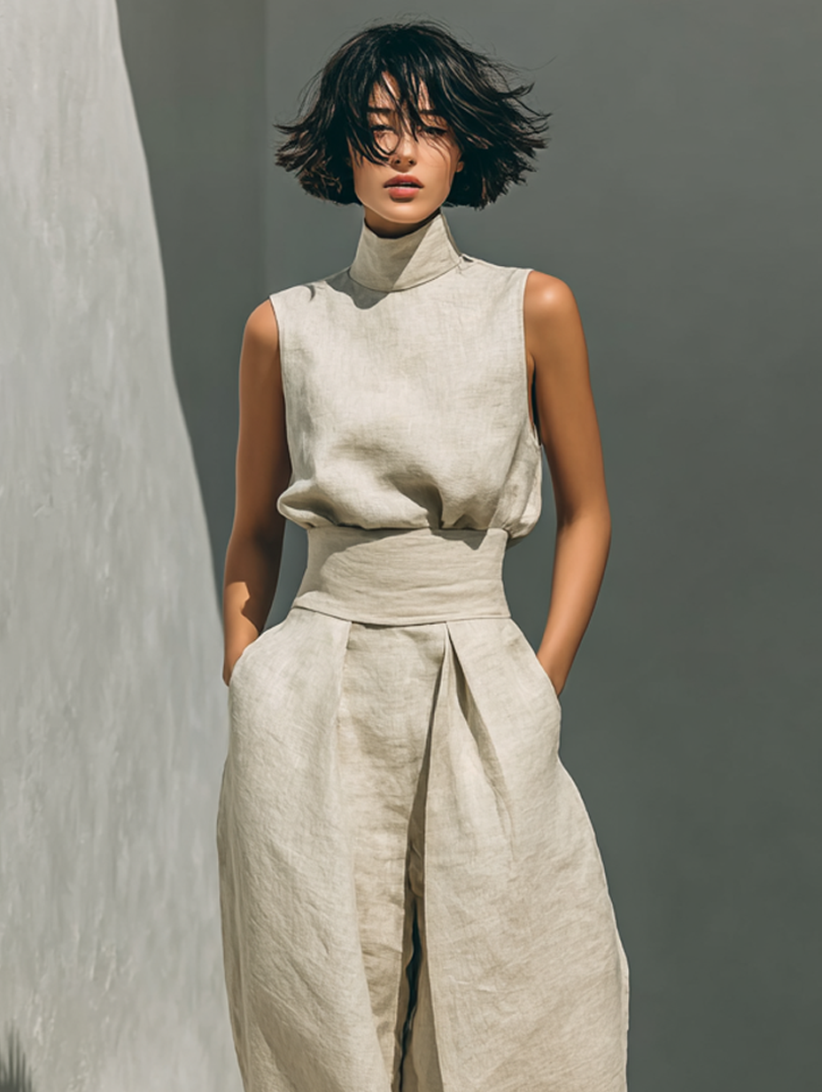 VENACIA™ | CONJUNTO MINIMALISTA TOP Y PANTALÓN ANCHO