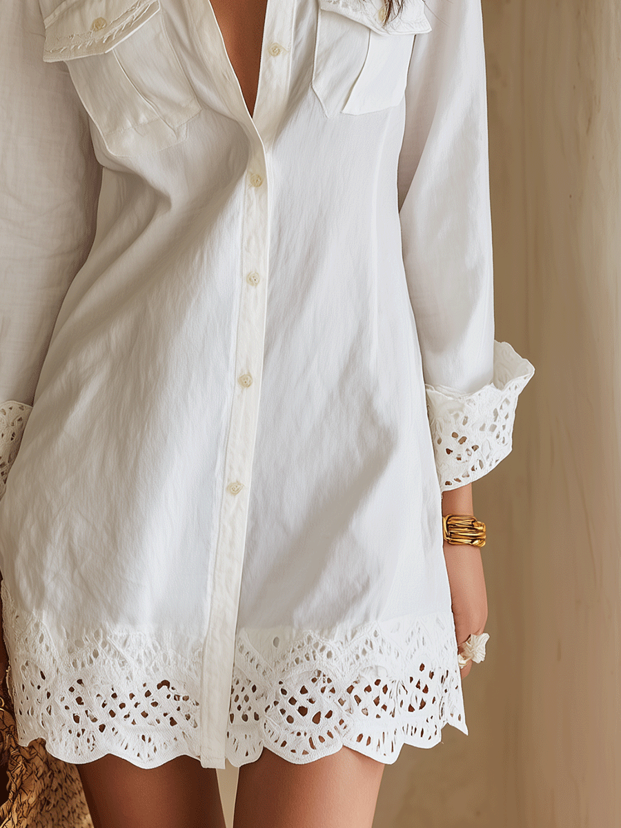 SAMMY | MINI VESTIDO CAMISERO DE ESTILO RESORT