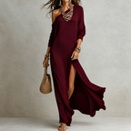 SERINA™ | VESTIDO DE UN SOLO HOMBRO Y APERTURA