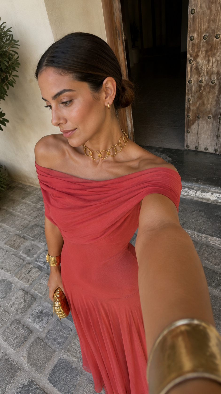 VESTIDO TOLEDO EN TERRACOTA CLARO