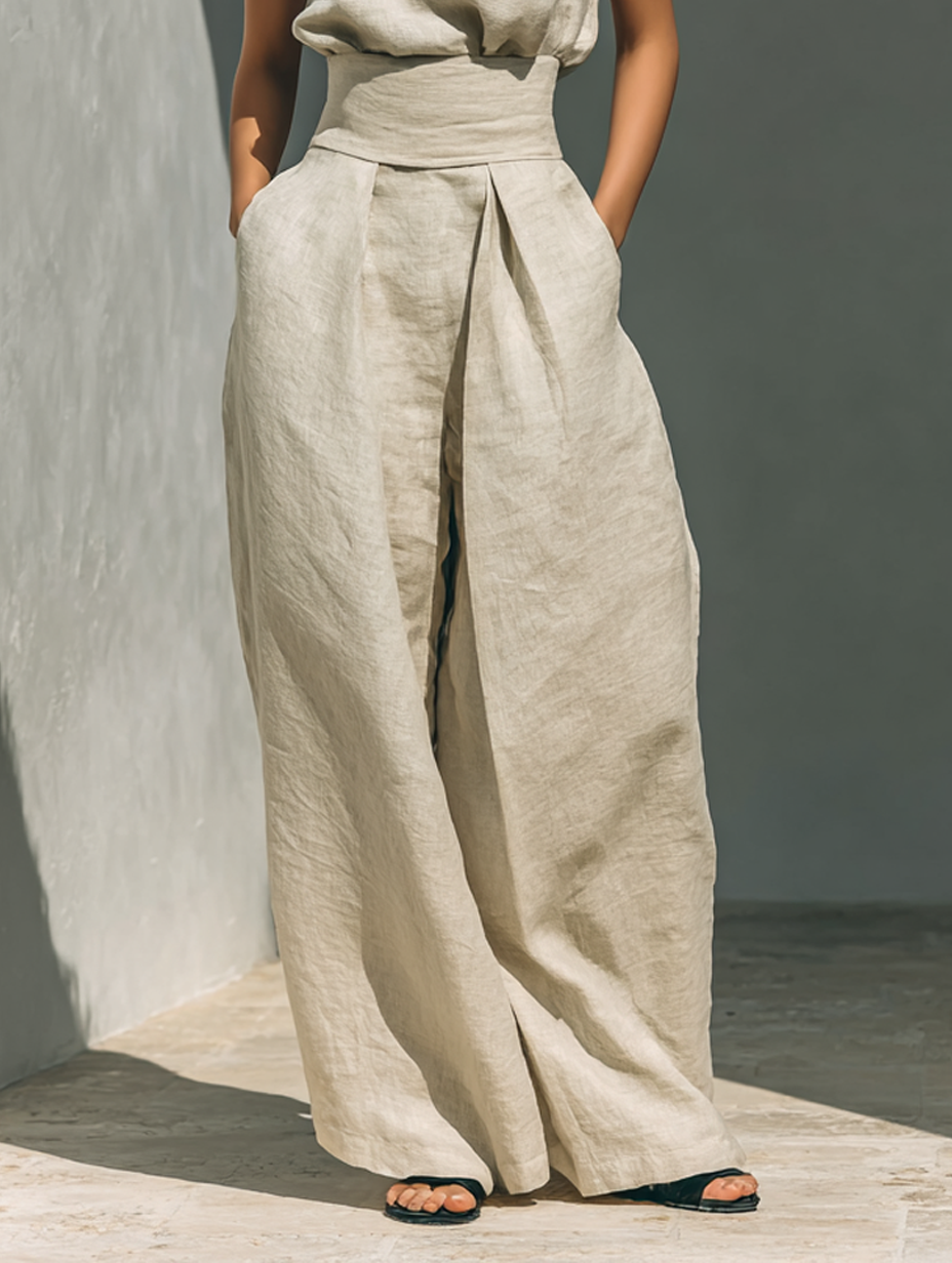 VENACIA™ | CONJUNTO MINIMALISTA TOP Y PANTALÓN ANCHO