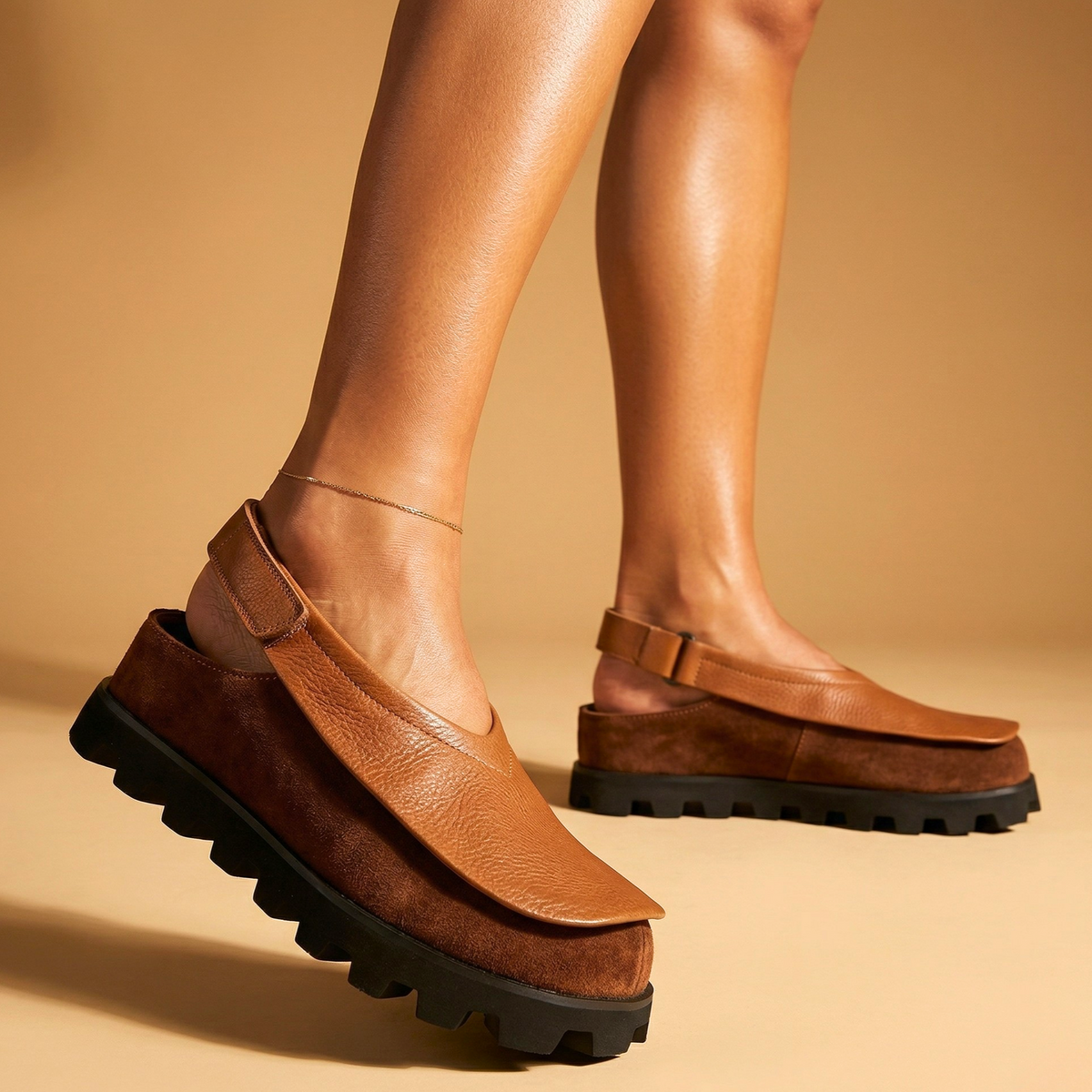 GAIA | SANDALIAS DE CUERO TALÓN ABIERTO