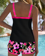VALERIA | TANKINI ELEGANTE CON SHORT FLORAL