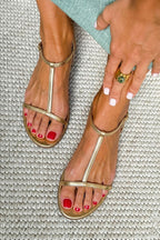 Rosalba™ | Sandalias Doradas de Verano