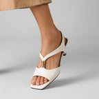 CELESTE | SANDALIAS TIPO MULES CON TACÓN BAJO