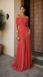 VESTIDO TOLEDO EN TERRACOTA CLARO