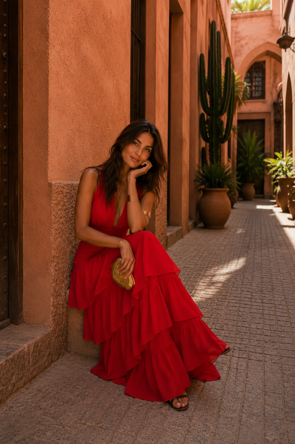 VESTIDO MANILA EN ROJO