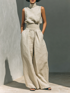 VENACIA™ | CONJUNTO MINIMALISTA TOP Y PANTALÓN ANCHO