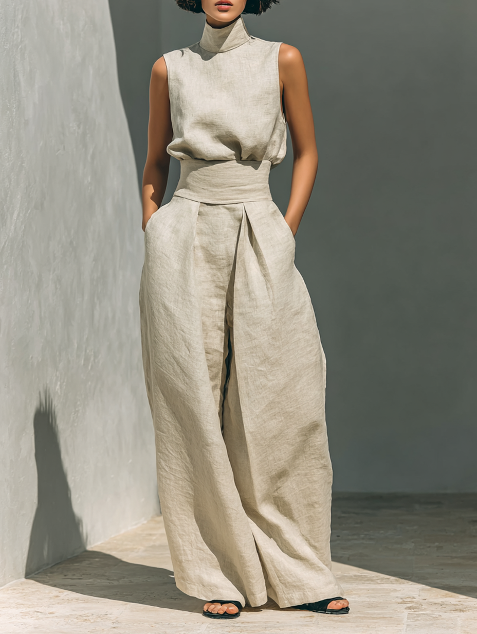 VENACIA™ | CONJUNTO MINIMALISTA TOP Y PANTALÓN ANCHO