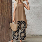 TRÁNSITO™ | CONJUNTO BOHO TÚNICA Y PANTALÓN ANCHO