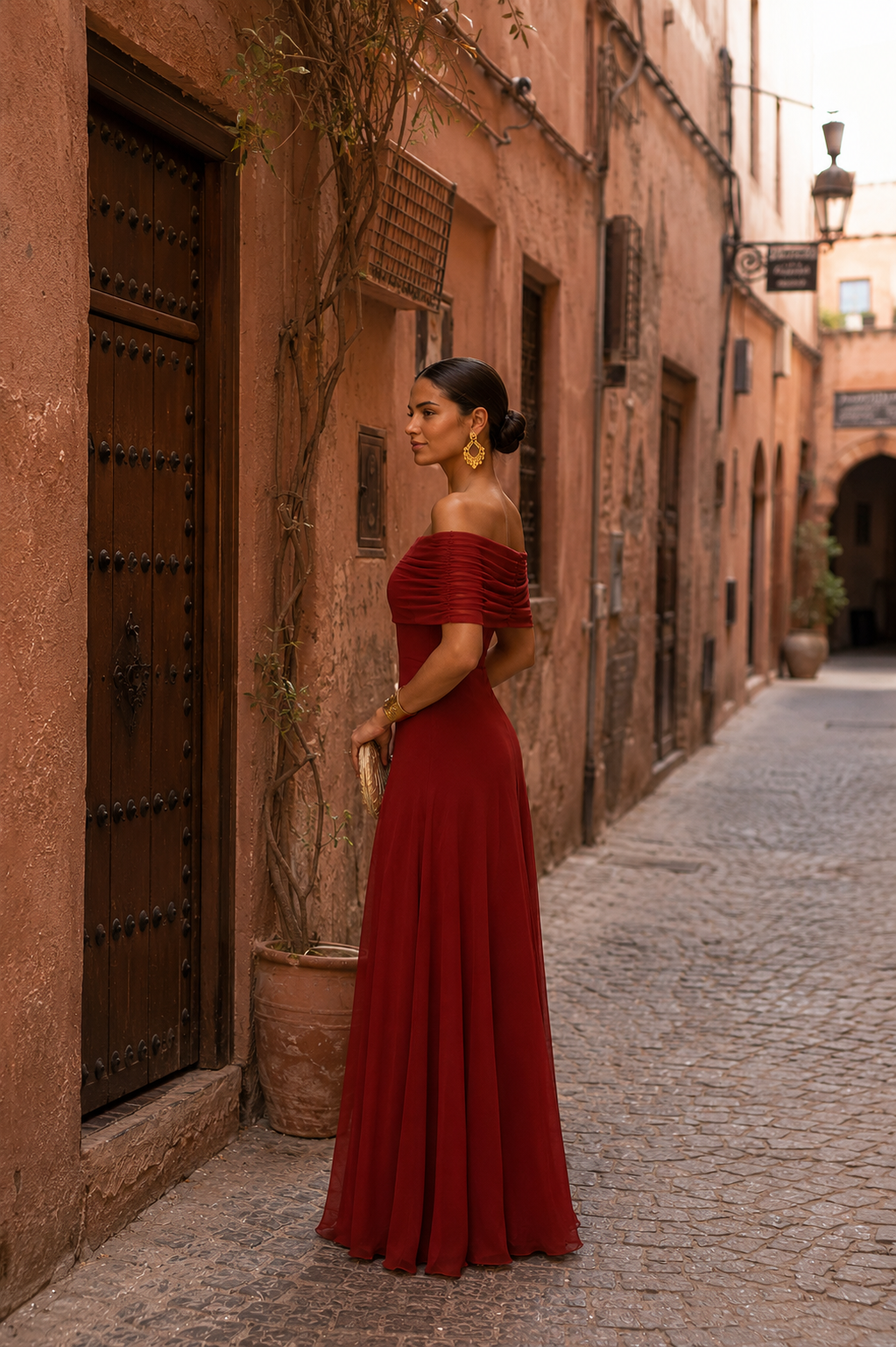 VESTIDO DE TOLEDO EN TERRACOTA