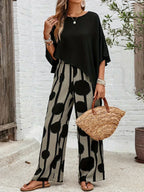 VALERIANA™ | CONJUNTO TOP ASIMÉTRICO Y PANTALÓN BOHO