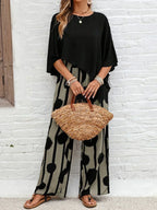 VALERIANA™ | CONJUNTO TOP ASIMÉTRICO Y PANTALÓN BOHO