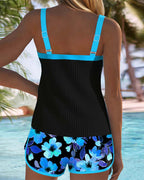 VALERIA | TANKINI ELEGANTE CON SHORT FLORAL