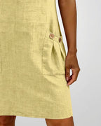 AZAHAR | VESTIDO CASUAL DE ALGODÓN CON CREMALLERA Y BOLSILLOS