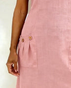 AZAHAR | VESTIDO CASUAL DE ALGODÓN CON CREMALLERA Y BOLSILLOS