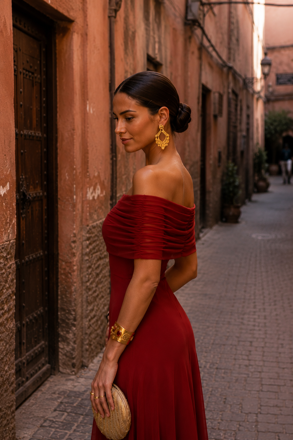 VESTIDO DE TOLEDO EN TERRACOTA