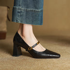 MARLEON | ZAPATOS DE TACÓN CON CORREA DE CUERO