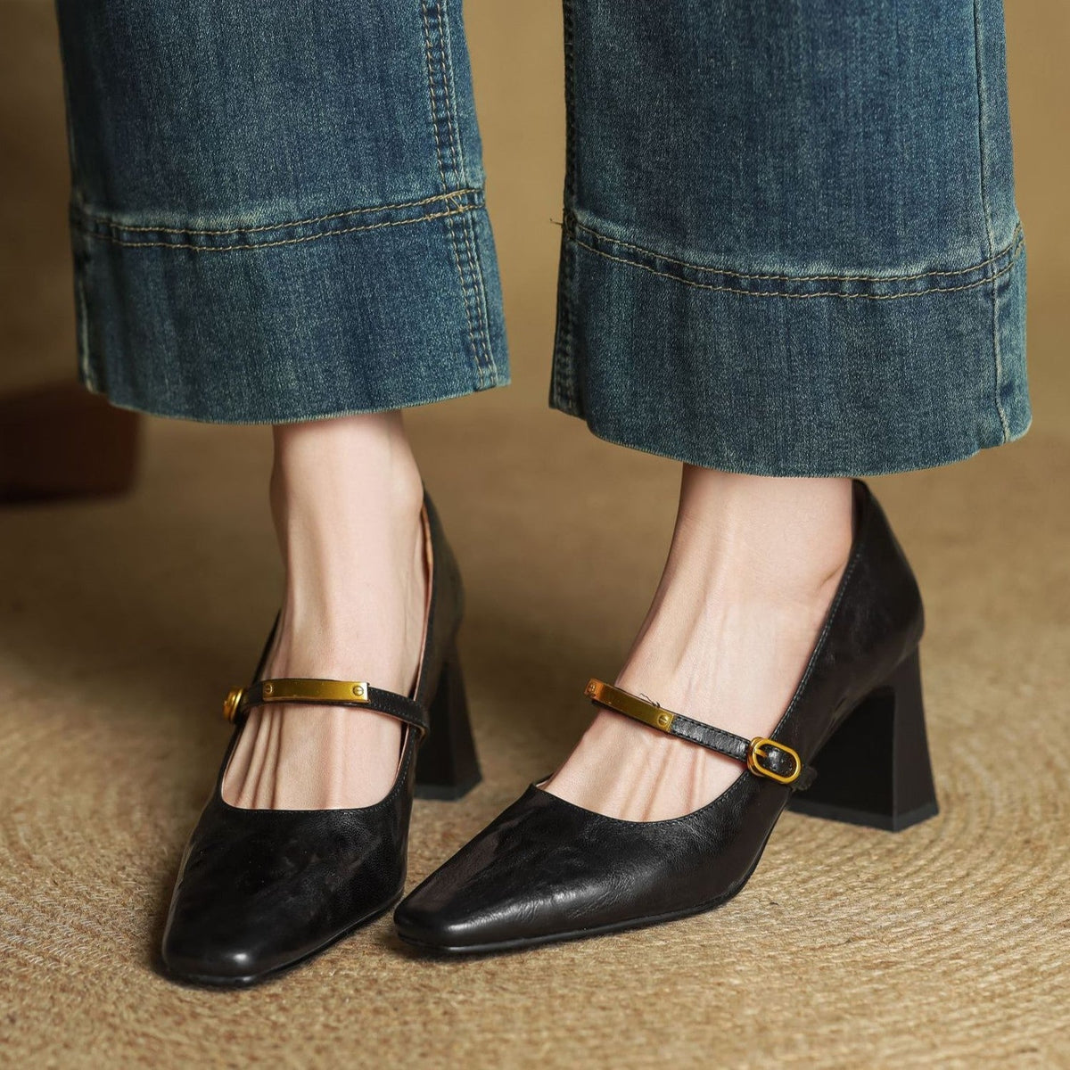 MARLEON | ZAPATOS DE TACÓN CON CORREA DE CUERO