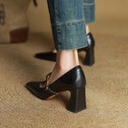 MARLEON | ZAPATOS DE TACÓN CON CORREA DE CUERO
