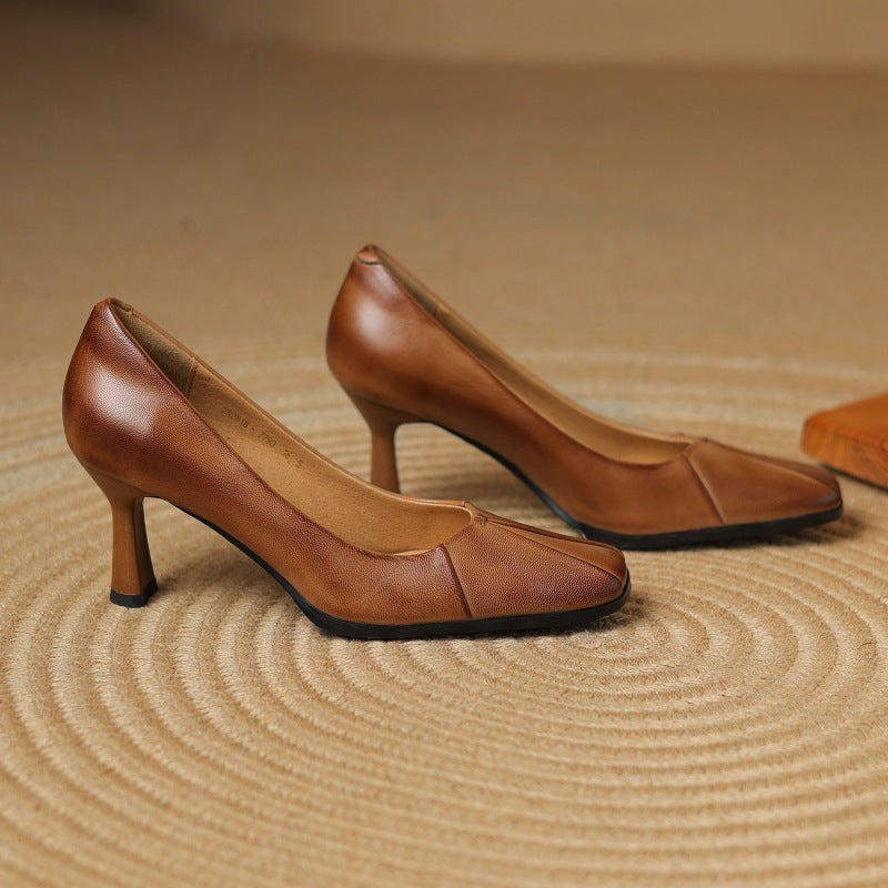 MARISOL | TACONES BAJOS DE PUNTA CUADRADA