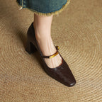 MARLEON | ZAPATOS DE TACÓN CON CORREA DE CUERO