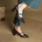 MARLEON | ZAPATOS DE TACÓN CON CORREA DE CUERO