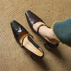 MARLEON | ZAPATOS DE TACÓN CON CORREA DE CUERO