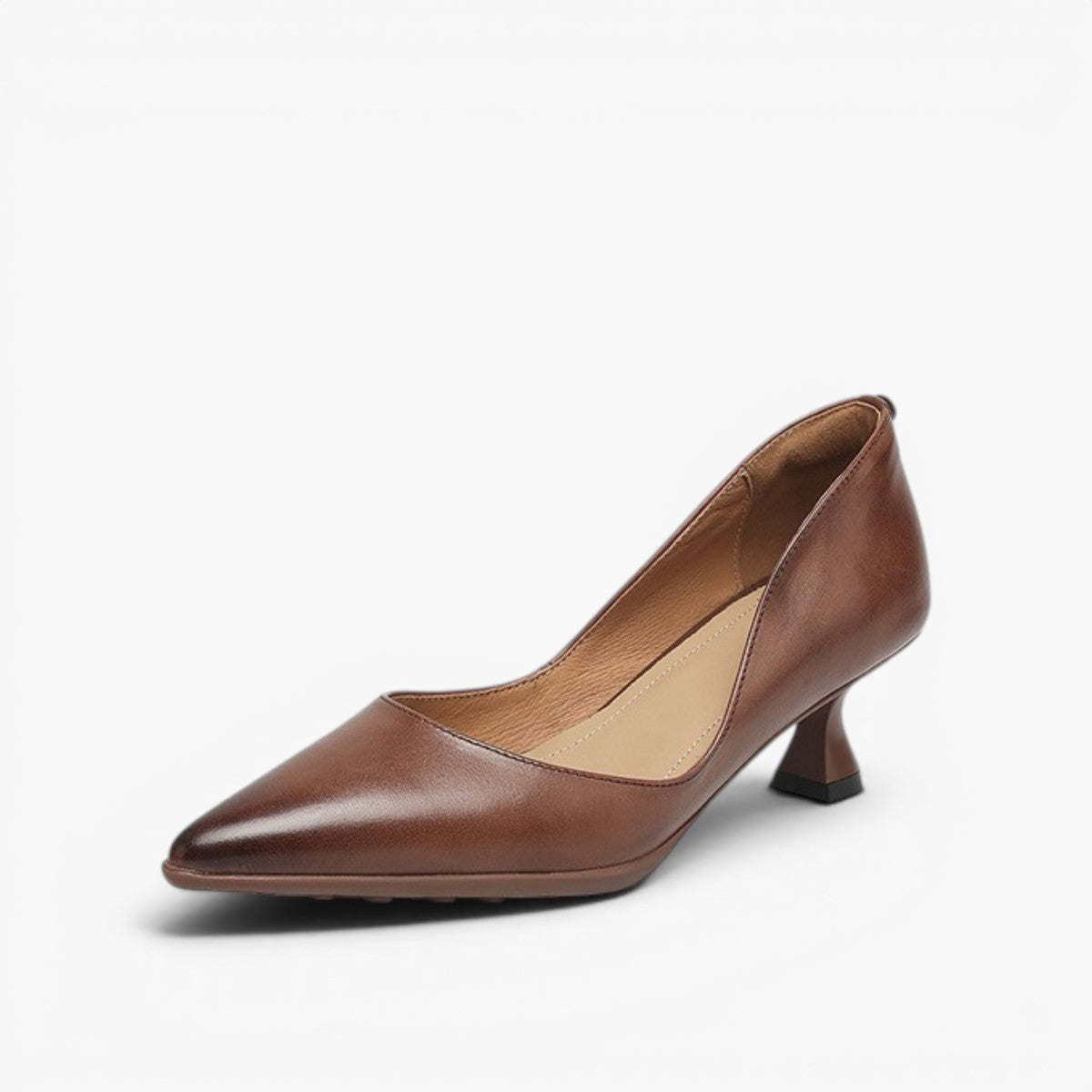 CALENNE | ZAPATOS DE TACÓN BAJO DE PIEL