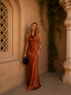 VESTIDO RIAD EN TERRACOTA