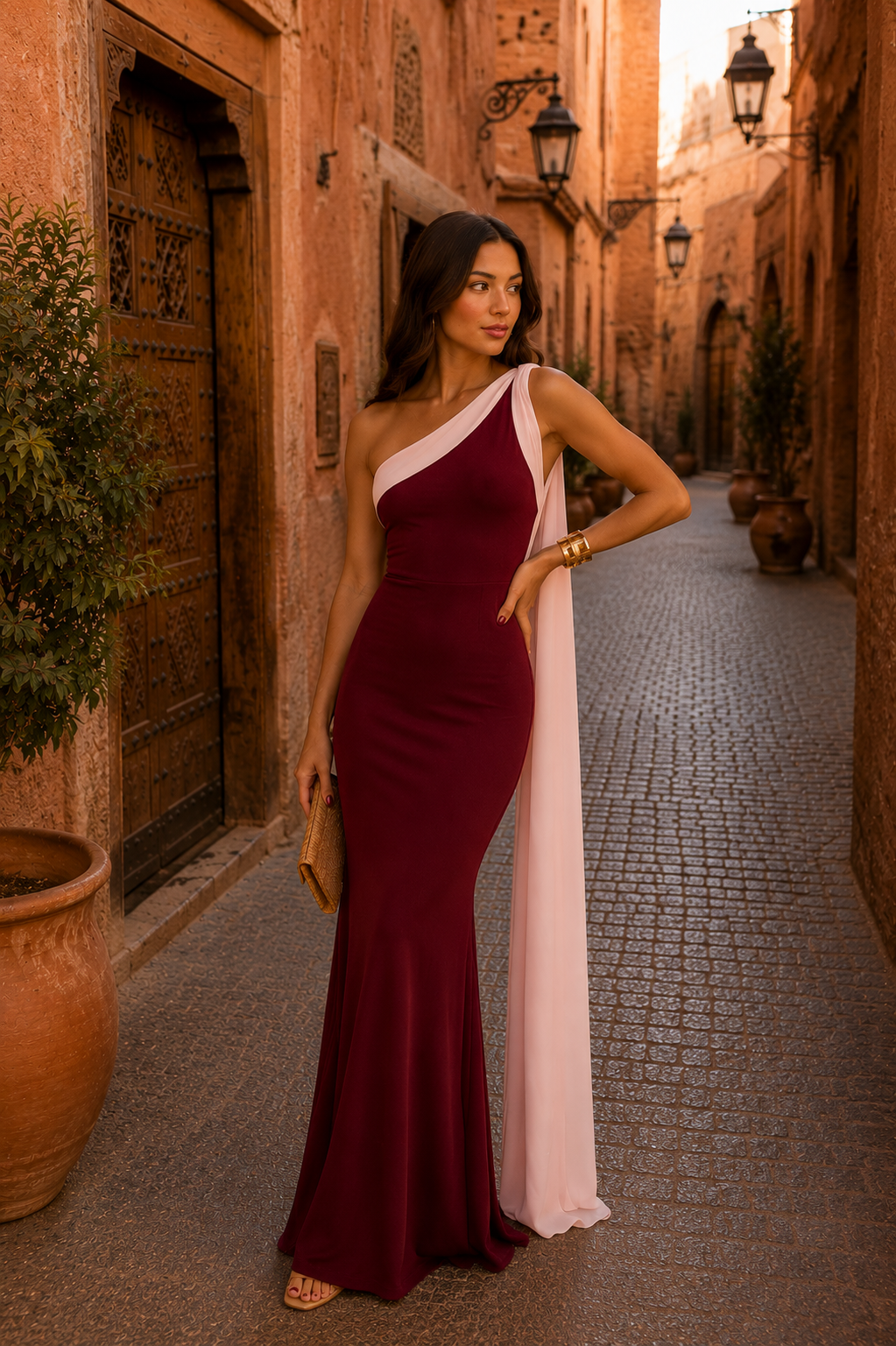 VESTIDO VIVIAN EN BURDEOS