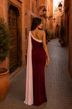 VESTIDO VIVIAN EN BURDEOS