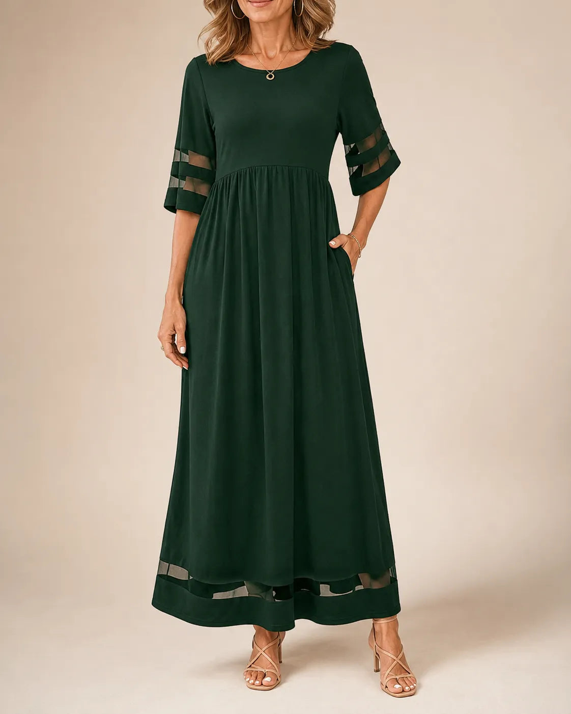 AUBREY™ | VESTIDO MIDI FAVORECEDOR QUE DISIMULA LA BARRIGA