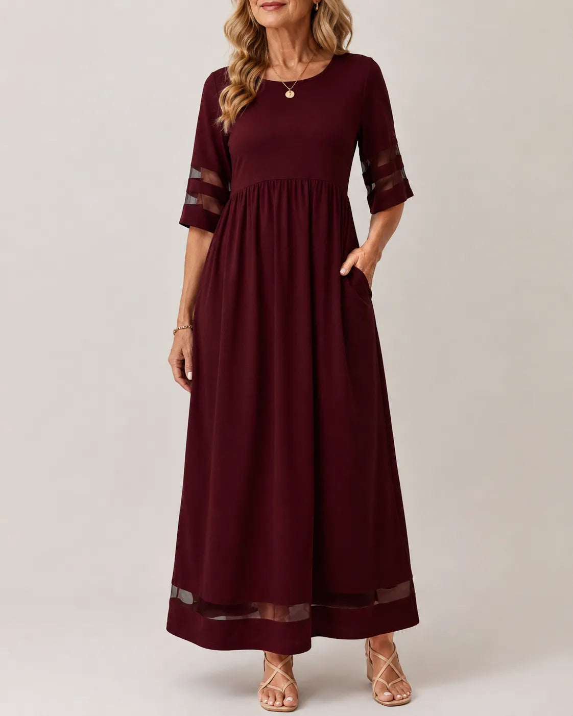 AUBREY™ | VESTIDO MIDI FAVORECEDOR QUE DISIMULA LA BARRIGA