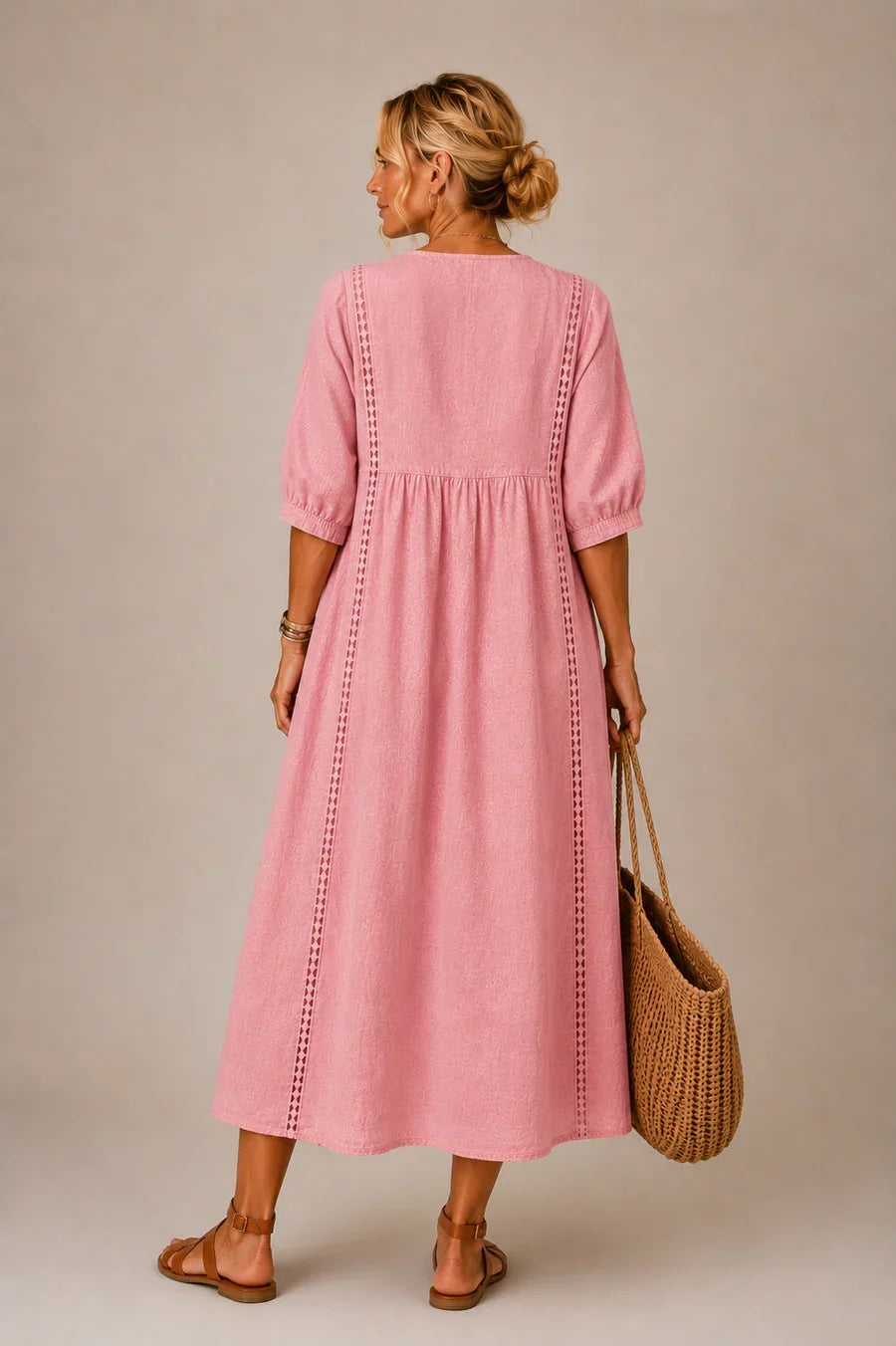 SEFI | VESTIDO MIDI DE VERANO AMARILLO