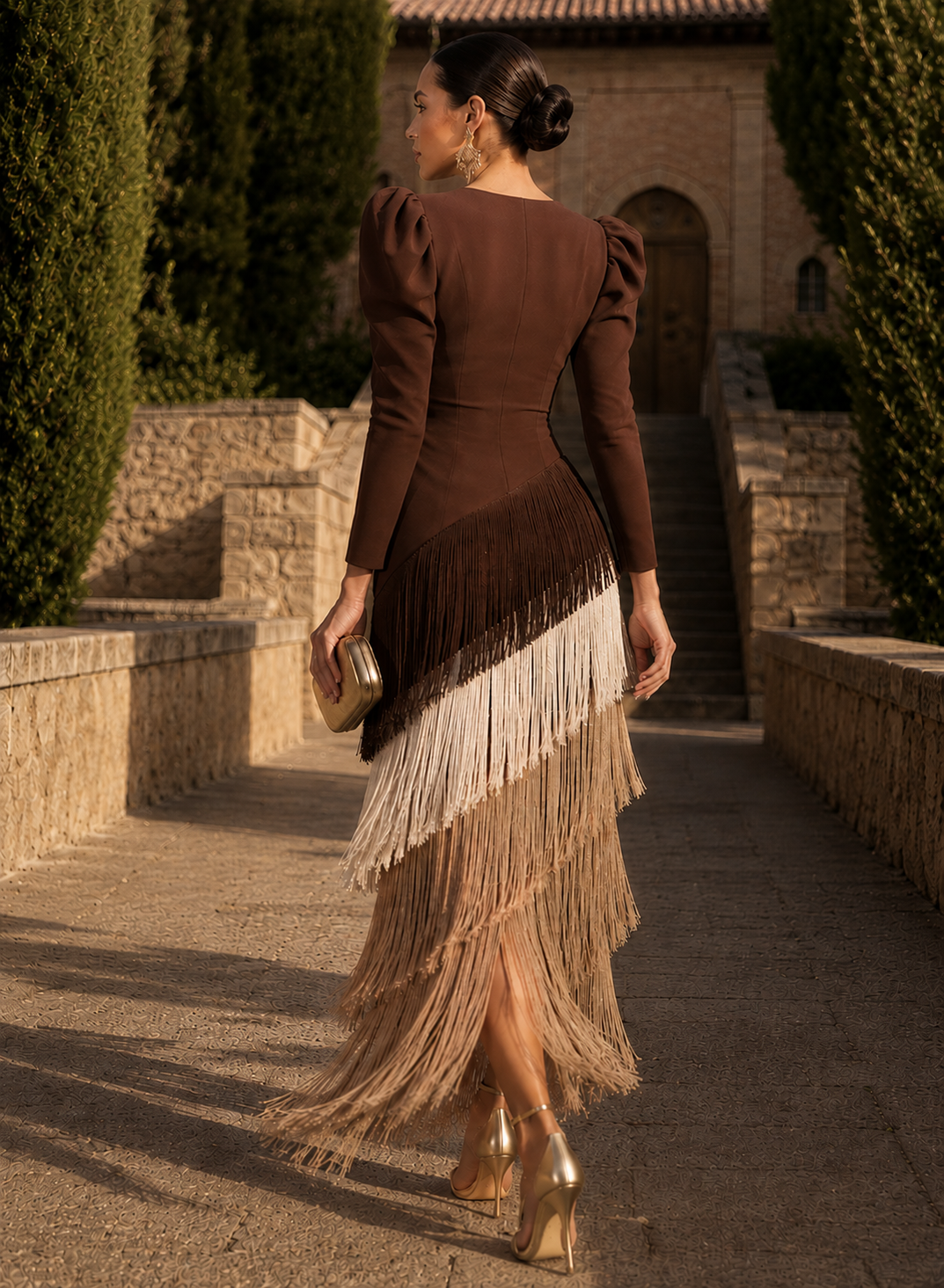 DORA | VESTIDO ASIMÉTRICO FLECADO