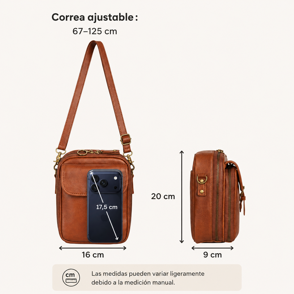 ISABEL | BOLSO BANDOLERA MULTIESPACIO