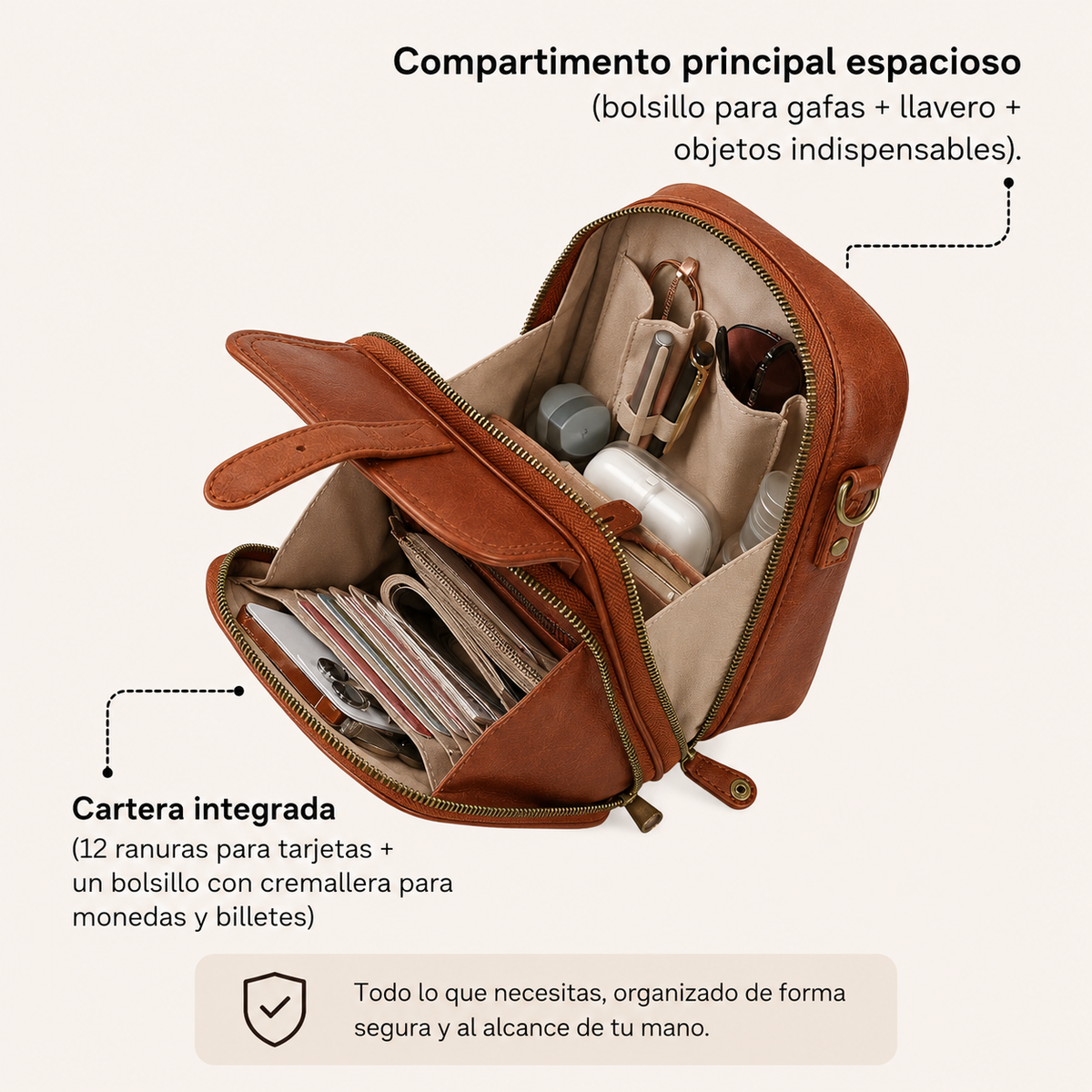 ISABEL | BOLSO BANDOLERA MULTIESPACIO