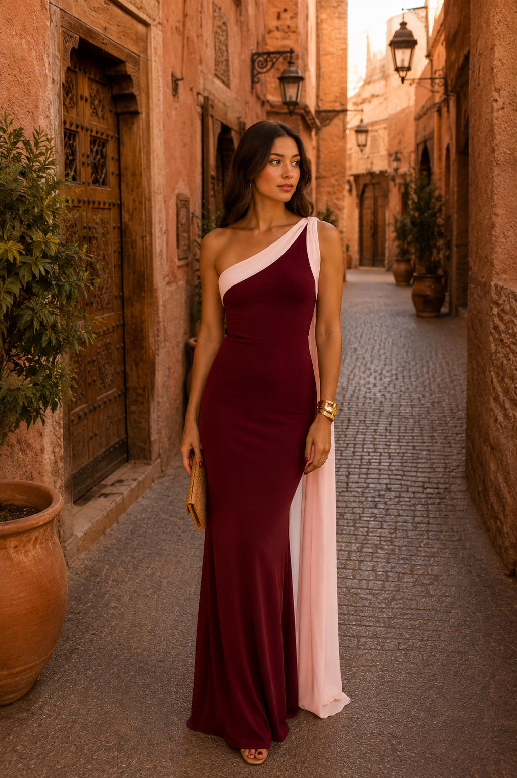 VESTIDO VIVIAN EN BURDEOS