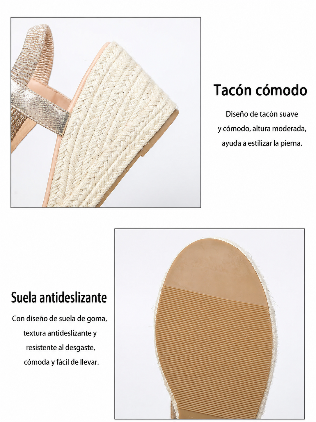 AROA | SANDALIAS DE CUÑA CON TRENZADO ARTESANAL