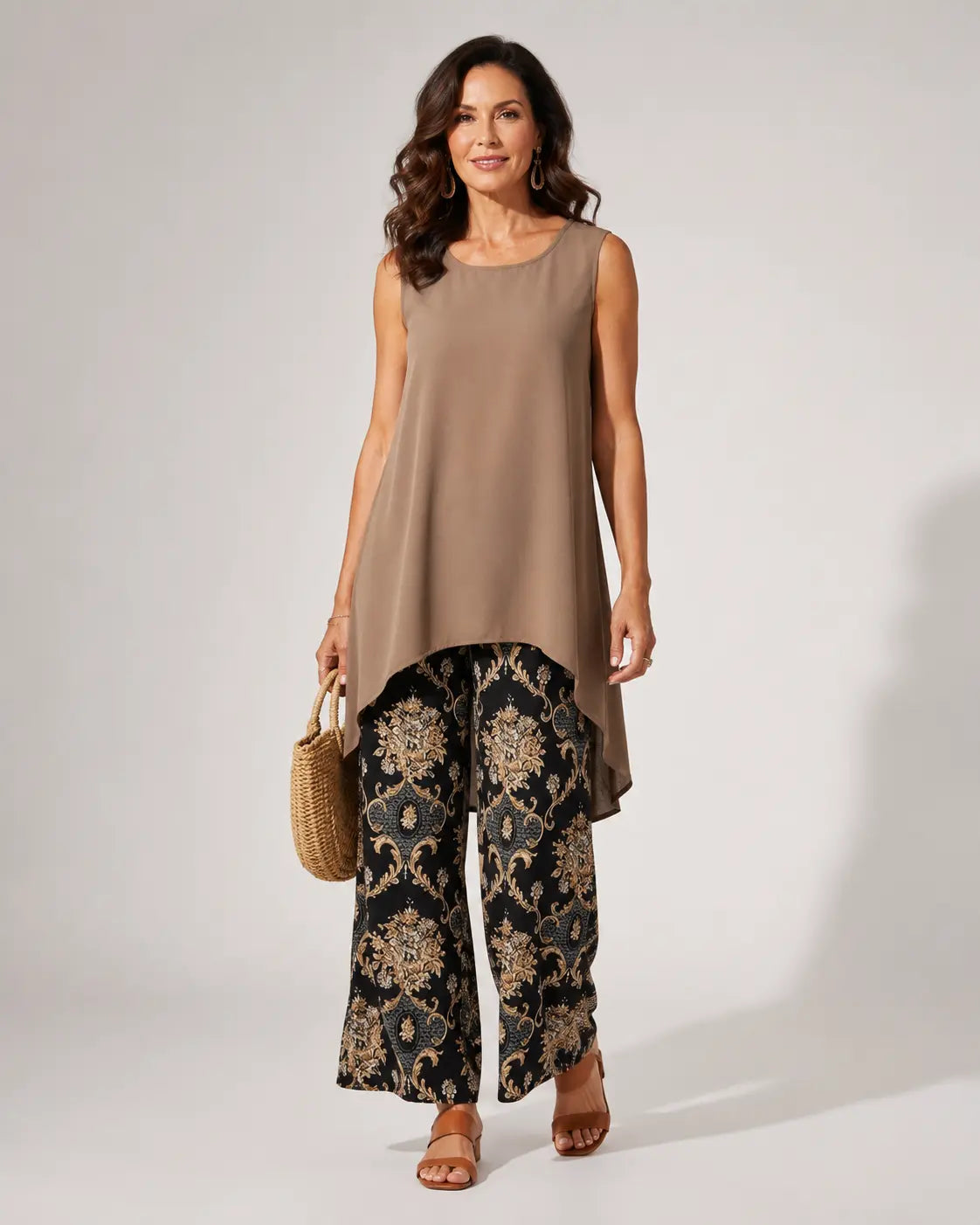 TRÁNSITO™ | CONJUNTO BOHO TÚNICA Y PANTALÓN ANCHO