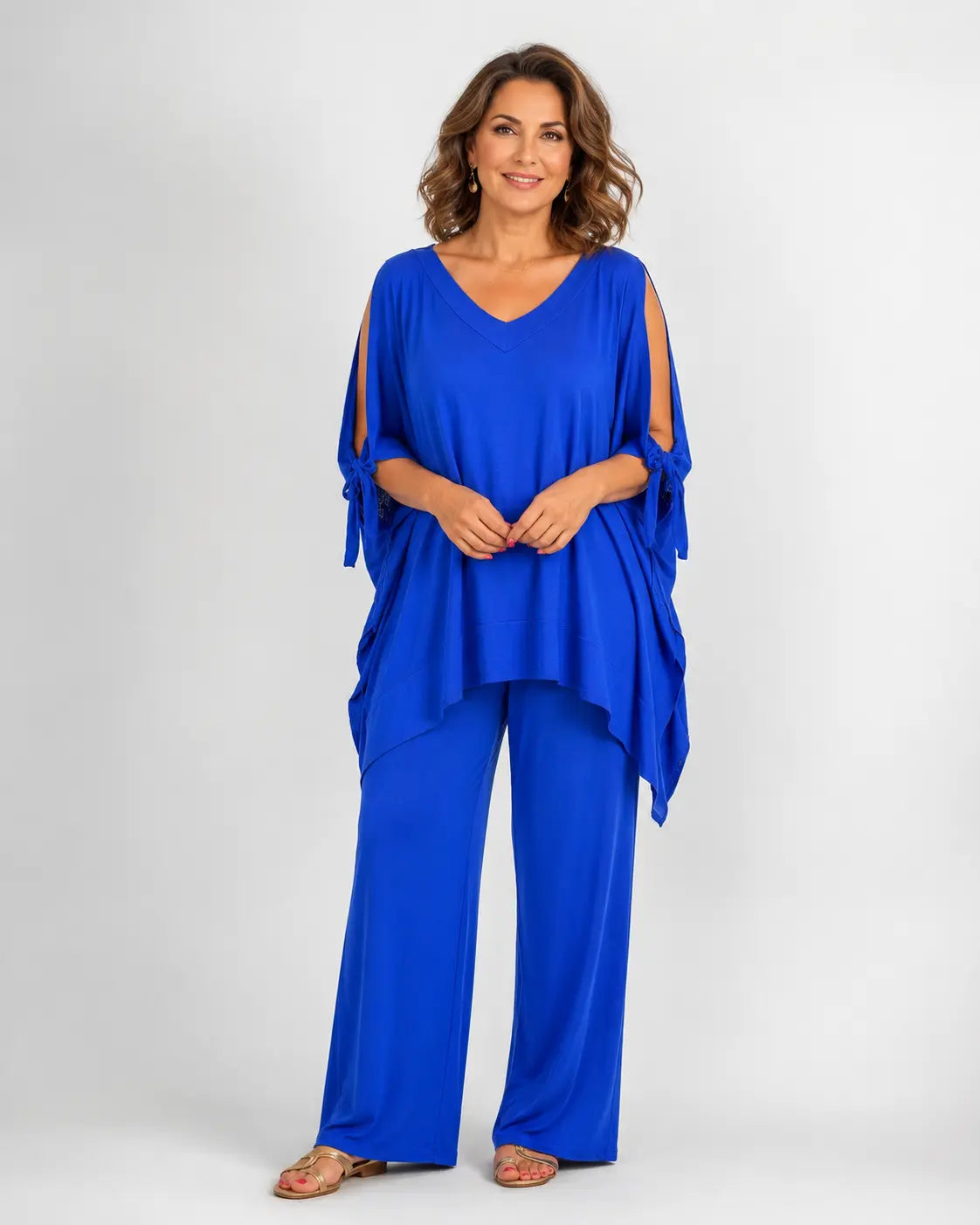 ÚRSULA™ | CONJUNTO TÚNICA HOMBROS ABIERTOS Y PANTALÓN