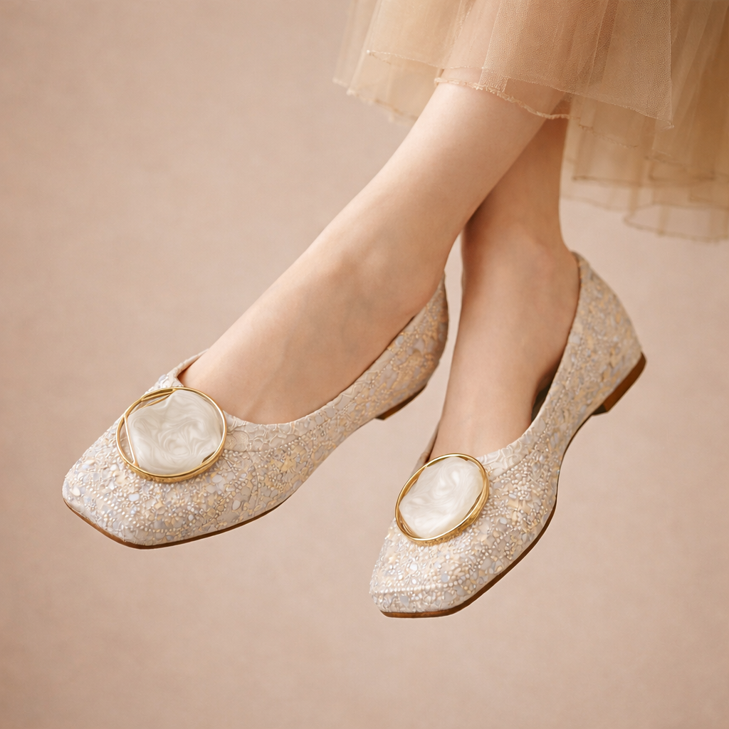 ORABELLA | FLATS CON MEDALLÓN MARMOLADO
