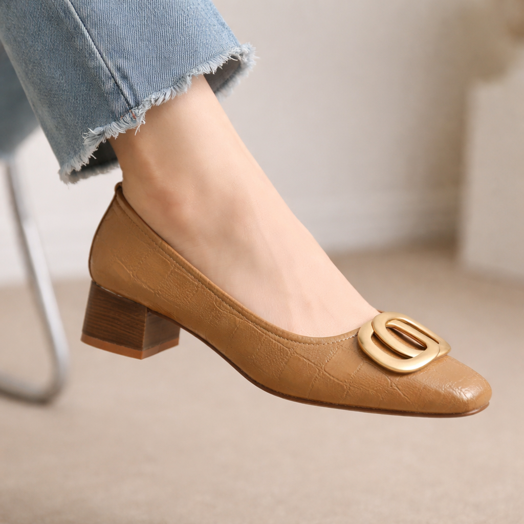 OPIUM | FLATS DE CUERO CON TACÓN