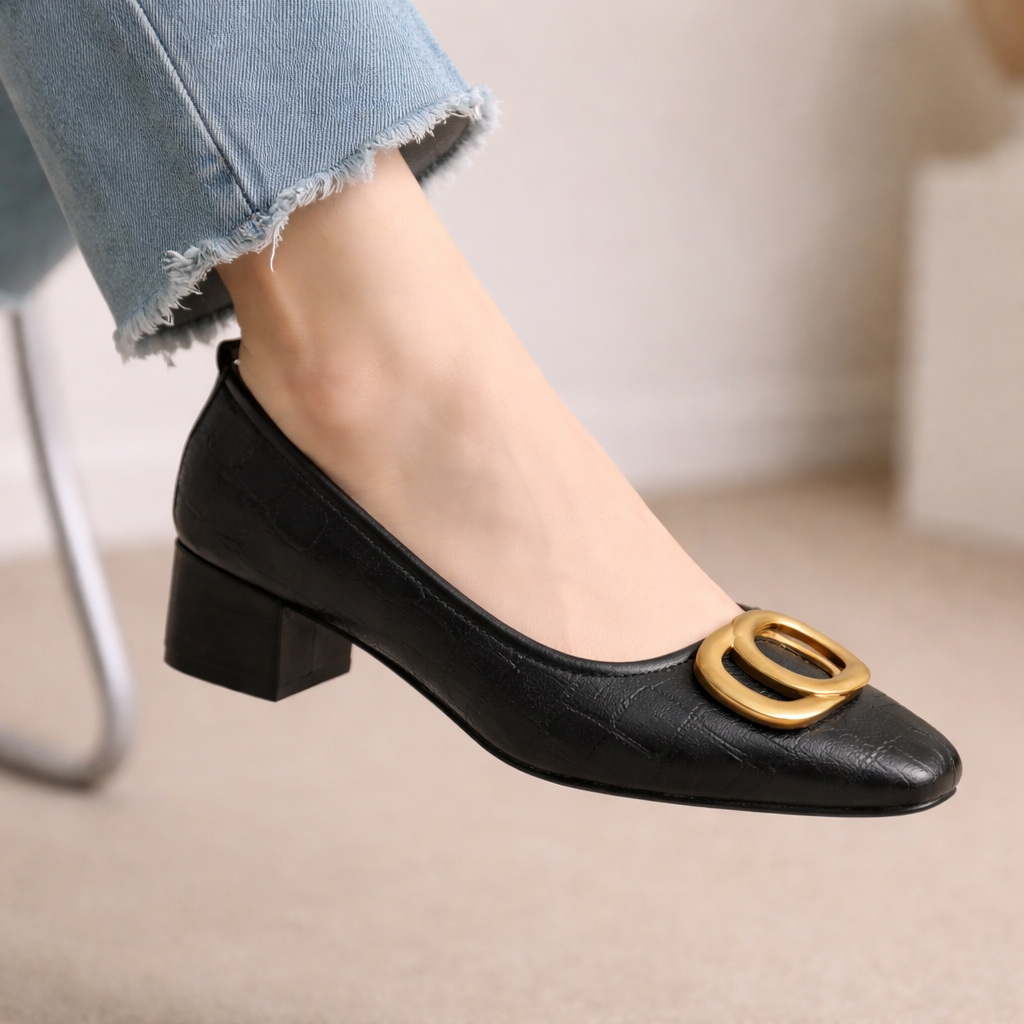 OPIUM | FLATS DE CUERO CON TACÓN