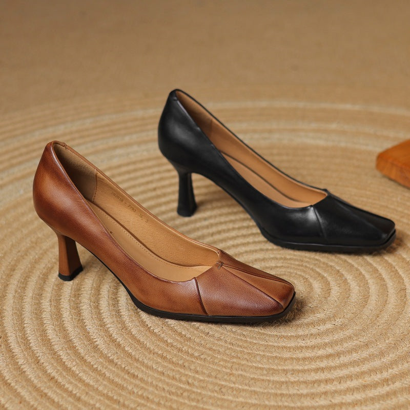 MARISOL | TACONES BAJOS DE PUNTA CUADRADA