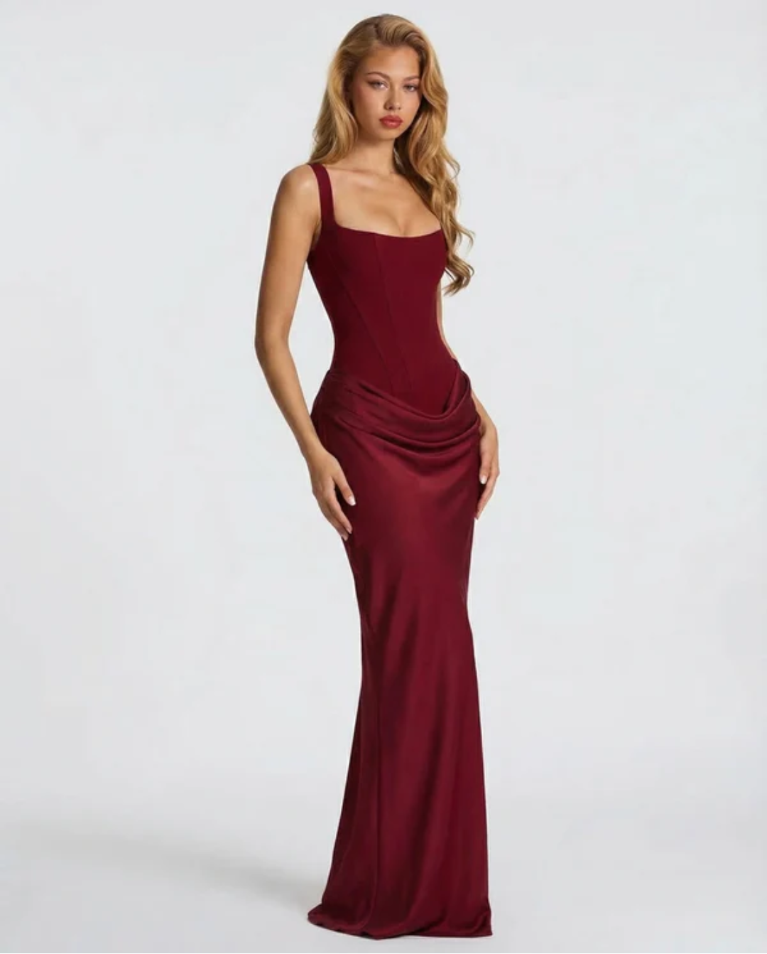 MARIETTA | VESTIDO LARGO RELOJ DE ARENA