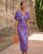 CAMILLA | VESTIDO PRIMAVERA MANGAS ABULLONADAS