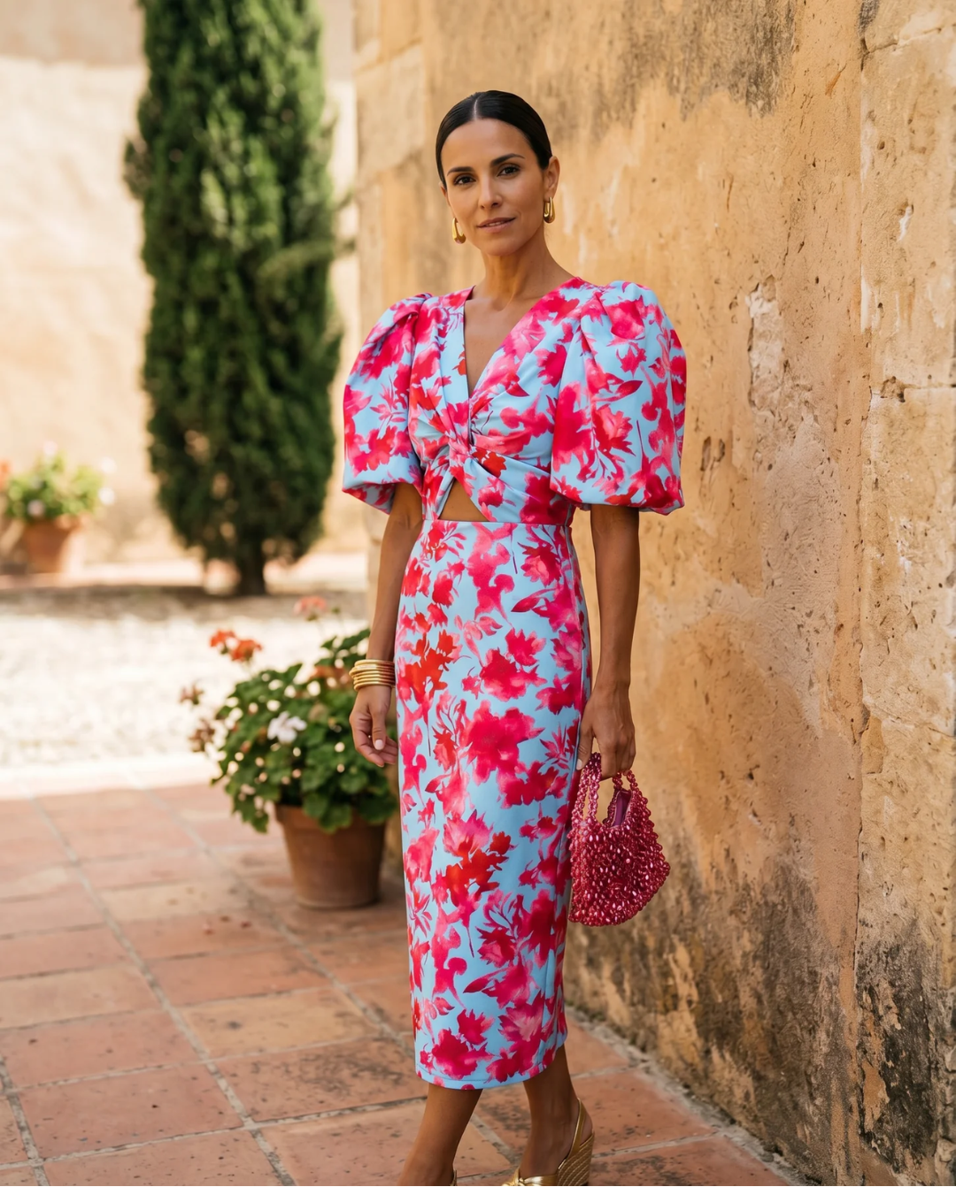 CAMILLA | VESTIDO PRIMAVERA MANGAS ABULLONADAS