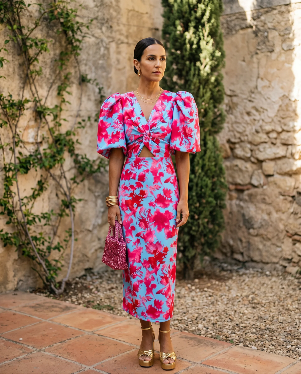 CAMILLA | VESTIDO PRIMAVERA MANGAS ABULLONADAS